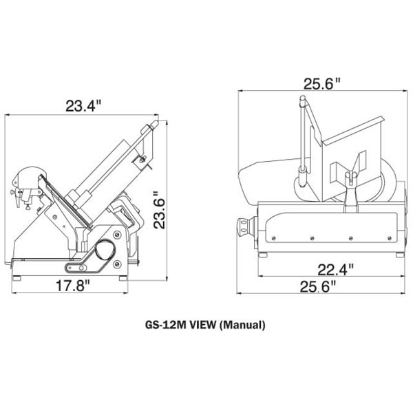 Catalog German Knife GS 12M Heavy Duty Manual Deli Slicer MPBS